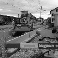 Versetzen der neuen Perronkanten bei der Haltestelle Münchwilen Pflegeheim - Foto Frauenfeld Wil Bahn
