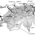Der Ausbau des Eisenbahnnetzes in der Ost- und Westschweiz ermöglicht der SBB die Anbindung an den europäischen Hochgeschwindigkeitsverkehr (HGV) - Grafik SBB